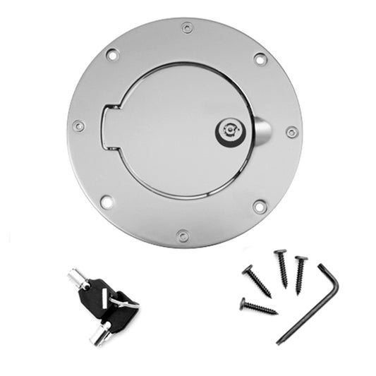 RUGGED RIDGE | 11425.09 | Brushed Aluminum Locking Gas Hatch Cover For 97-06 Wrangler Tj