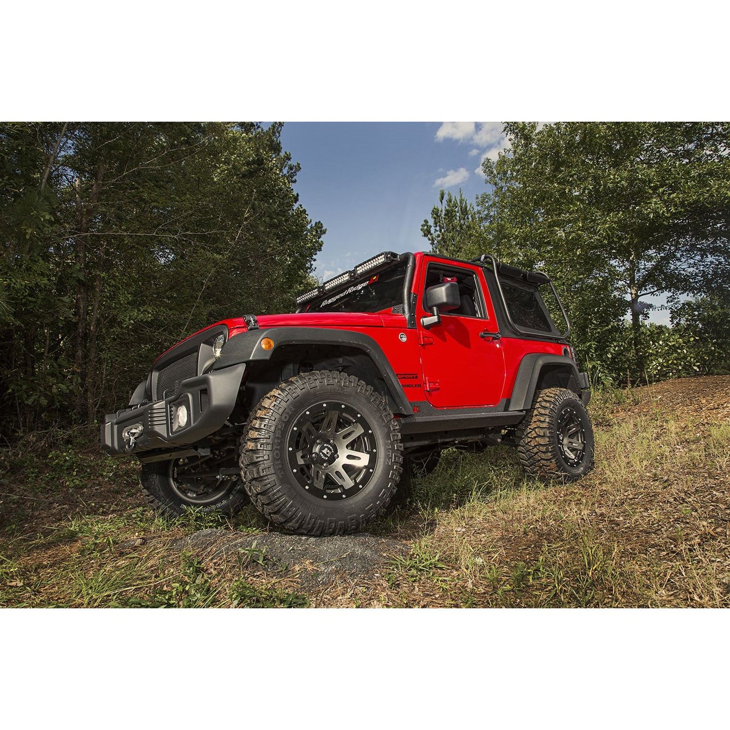 RUGGED RIDGE | 11504.17 | 07-16 Wrangler Xhd Rock Sliders, Steel Black