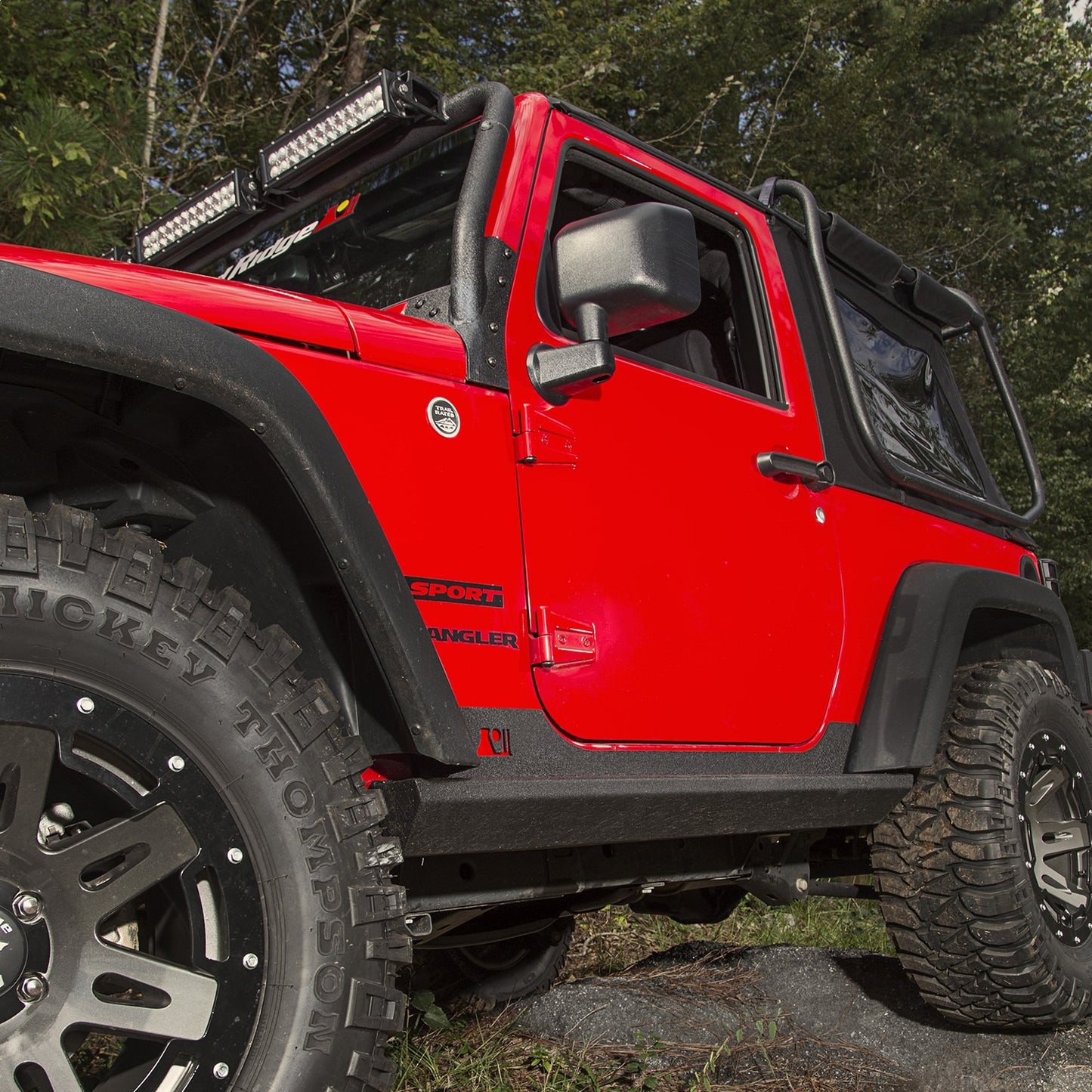 RUGGED RIDGE | 11504.17 | 07-16 Wrangler Xhd Rock Sliders, Steel Black