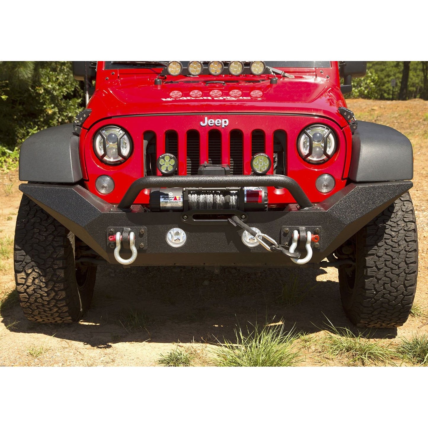 RUGGED RIDGE | 11548.01 | Spartan Front Bumper, High Clearance Ends, With Overrider, 07-18 Jk