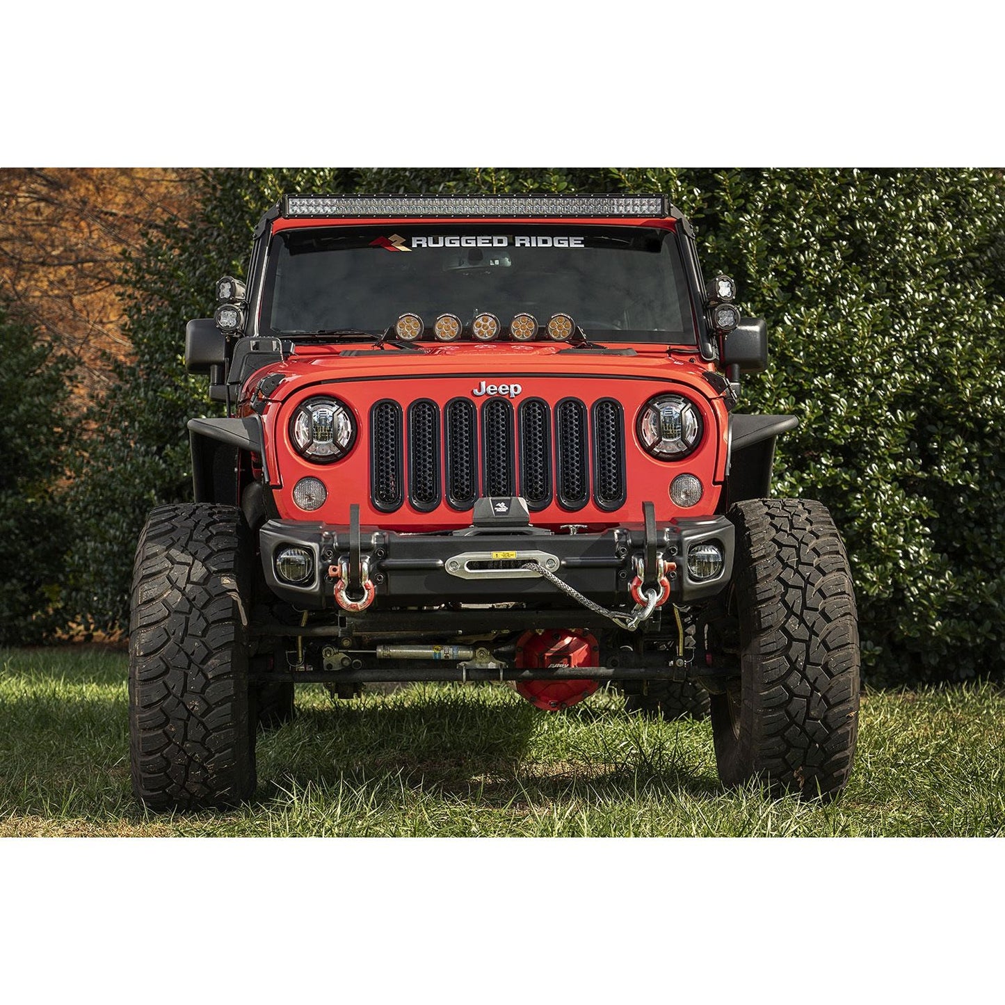 RUGGED RIDGE | 11549.11 | Arcus Front Bumper Set, With Tray And Hooks; 07-18 Jeep Wrangler Jk