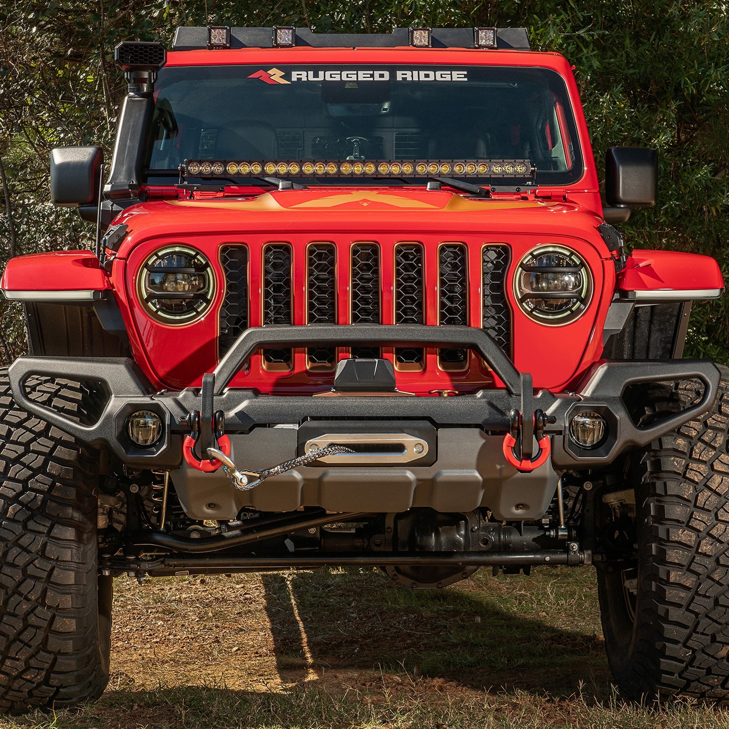 RUGGED RIDGE | 11549.55 | Venator Front Bumper Overrider, 18-20 Jeep Wrangler Jl