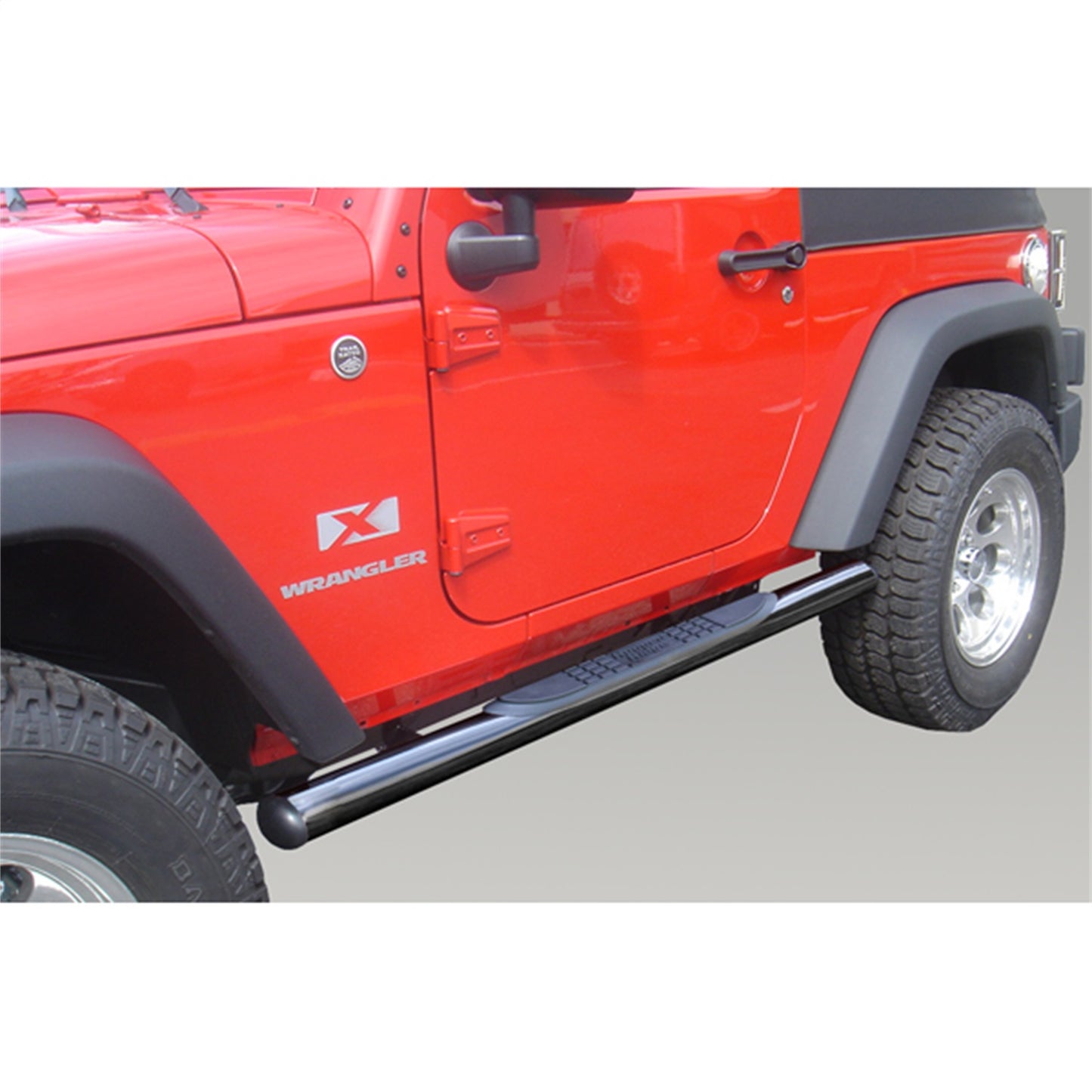 RUGGED RIDGE | 11590.05 | Tube Steps,Outland,3-Inch Round Black Painted For Jeep 07-16 Wrangler Jk 2Dr