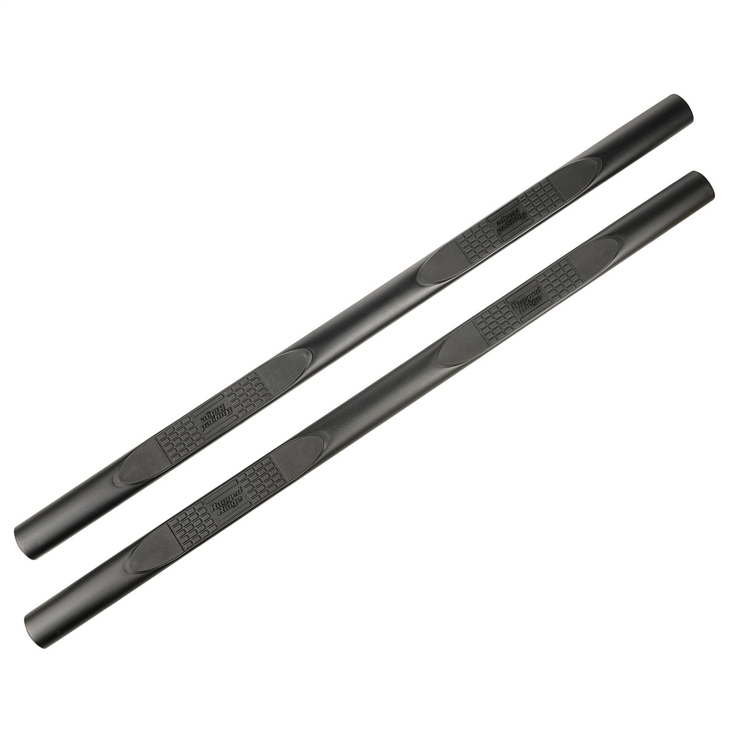 RUGGED RIDGE | 11591.15 | 4-Inch Oval Side Step, Fine Textured Black; 2020 Jeep Gladiator Jt