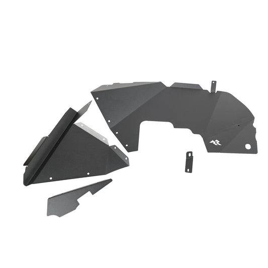 RUGGED RIDGE | 11615.61 | 18-C Wrangler/20-C Gladiator Inner Fender Liners, Front, Aluminum, Black