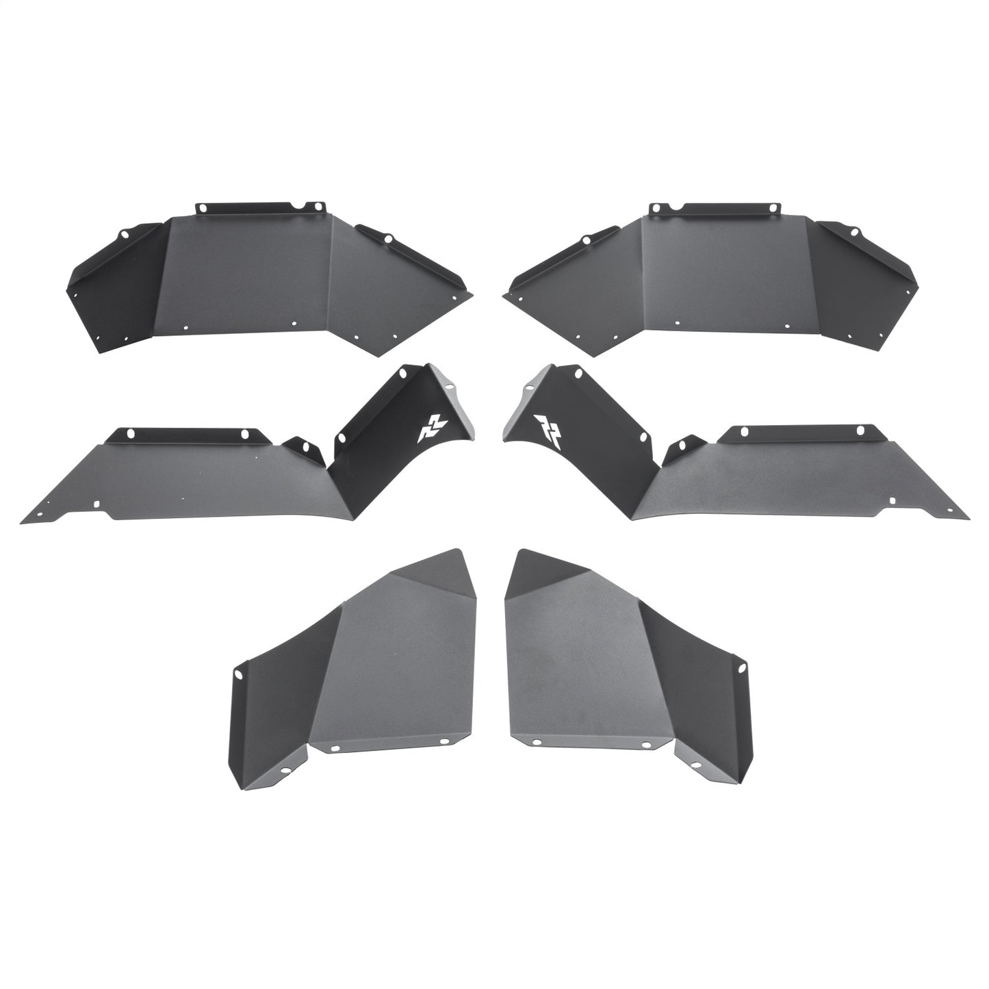 RUGGED RIDGE | 11615.62 | 18-C Wrangler Inner Fender Liners, Rear, Aluminum, Black