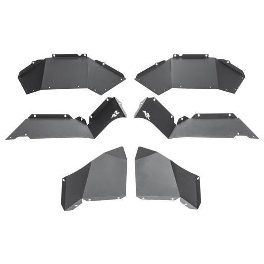 RUGGED RIDGE | 11615.62 | 18-C Wrangler Inner Fender Liners, Rear, Aluminum, Black