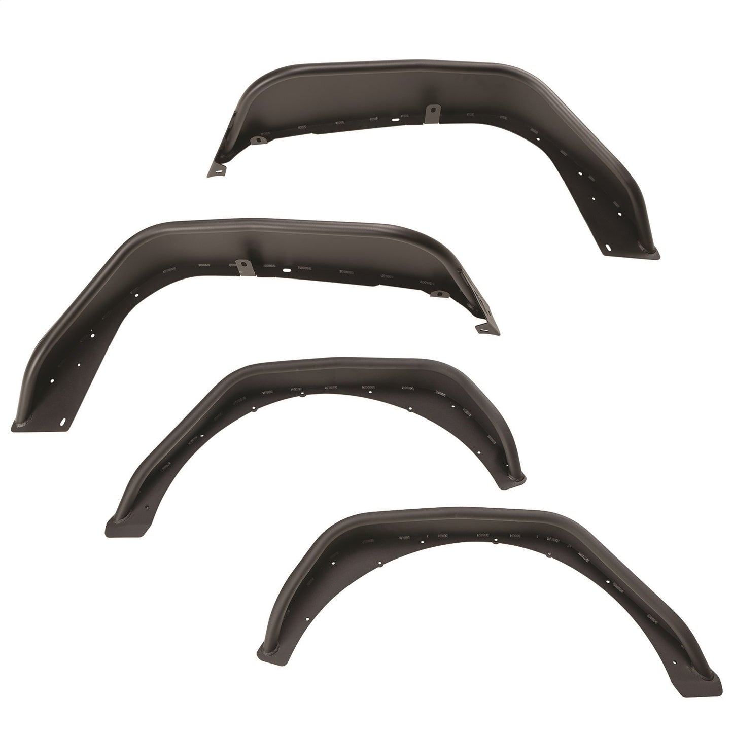 RUGGED RIDGE | 11615.73 | (Kit) Hd Steel Tube Fenders, Full Set, Blk; 18-19 Jl