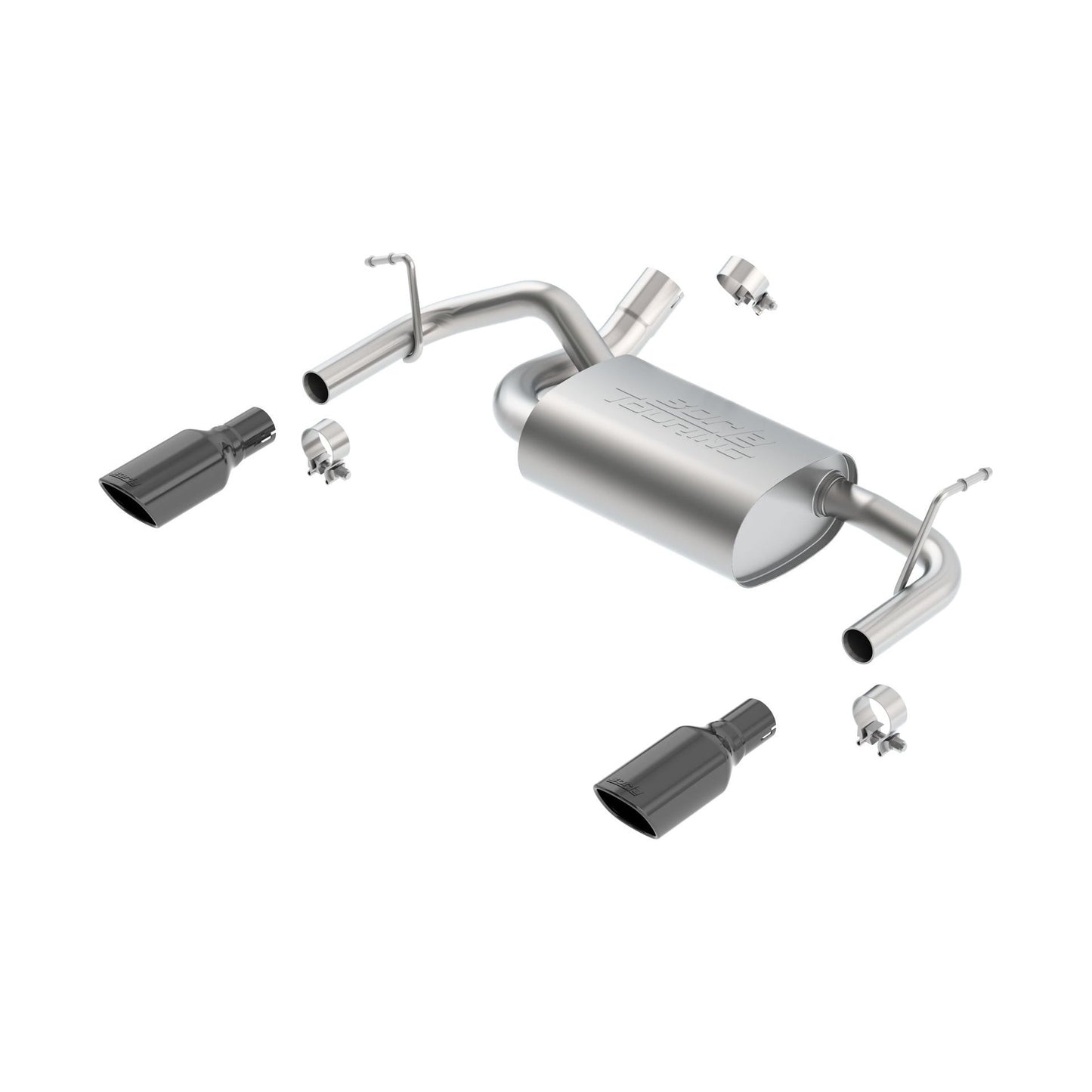 BORLA 2012-2018 Jeep Wrangler Axle-Back Exhaust System Touring Part # 11834BC