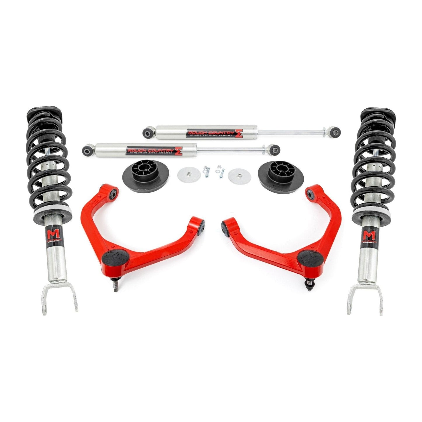 Rough Country M1 Struts w/M1 Rear Shocks 3 Inch Lift Kit I 31240RED