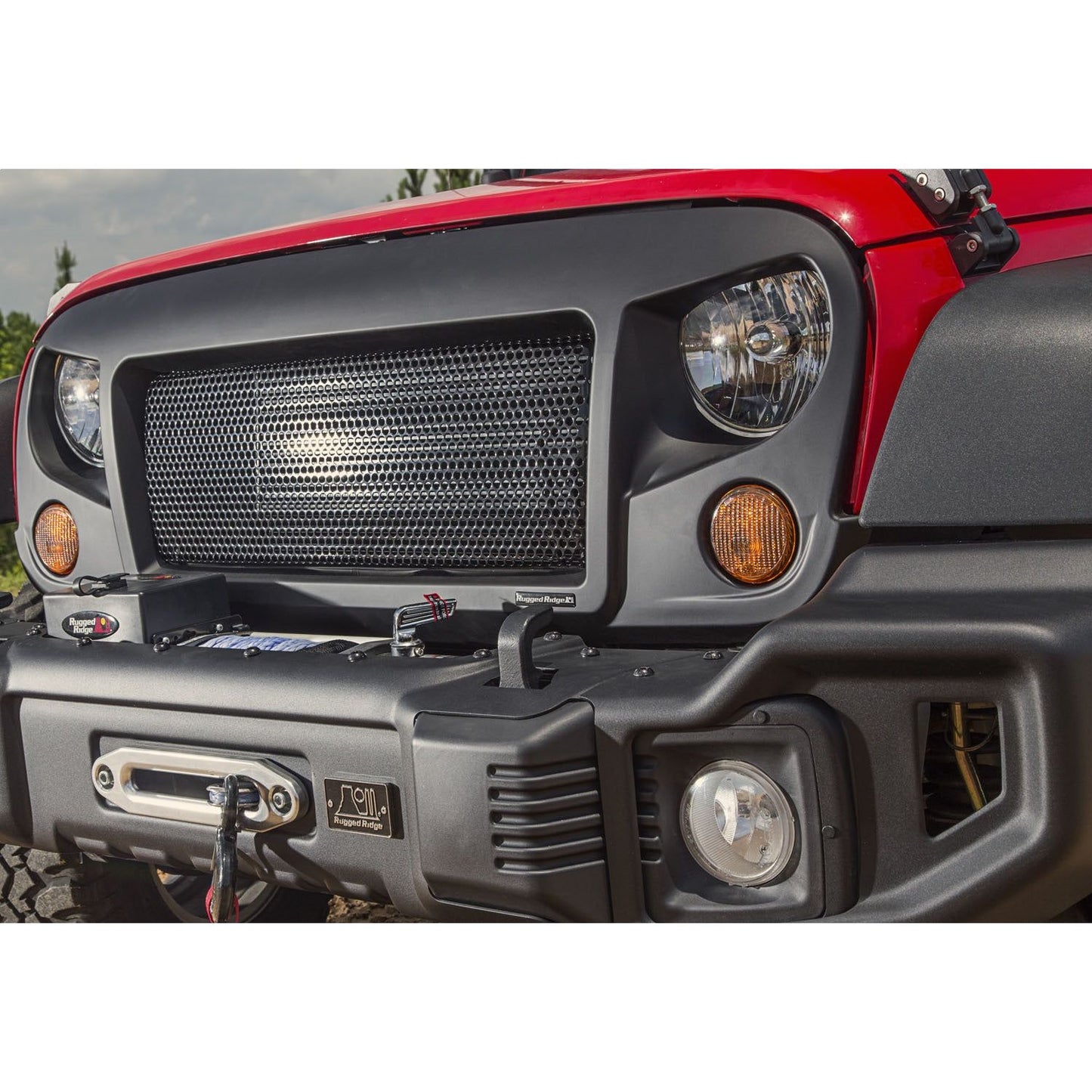 RUGGED RIDGE | 12034.01 | 07-17 Wrangler Spartan Grille Black W/Black Screen