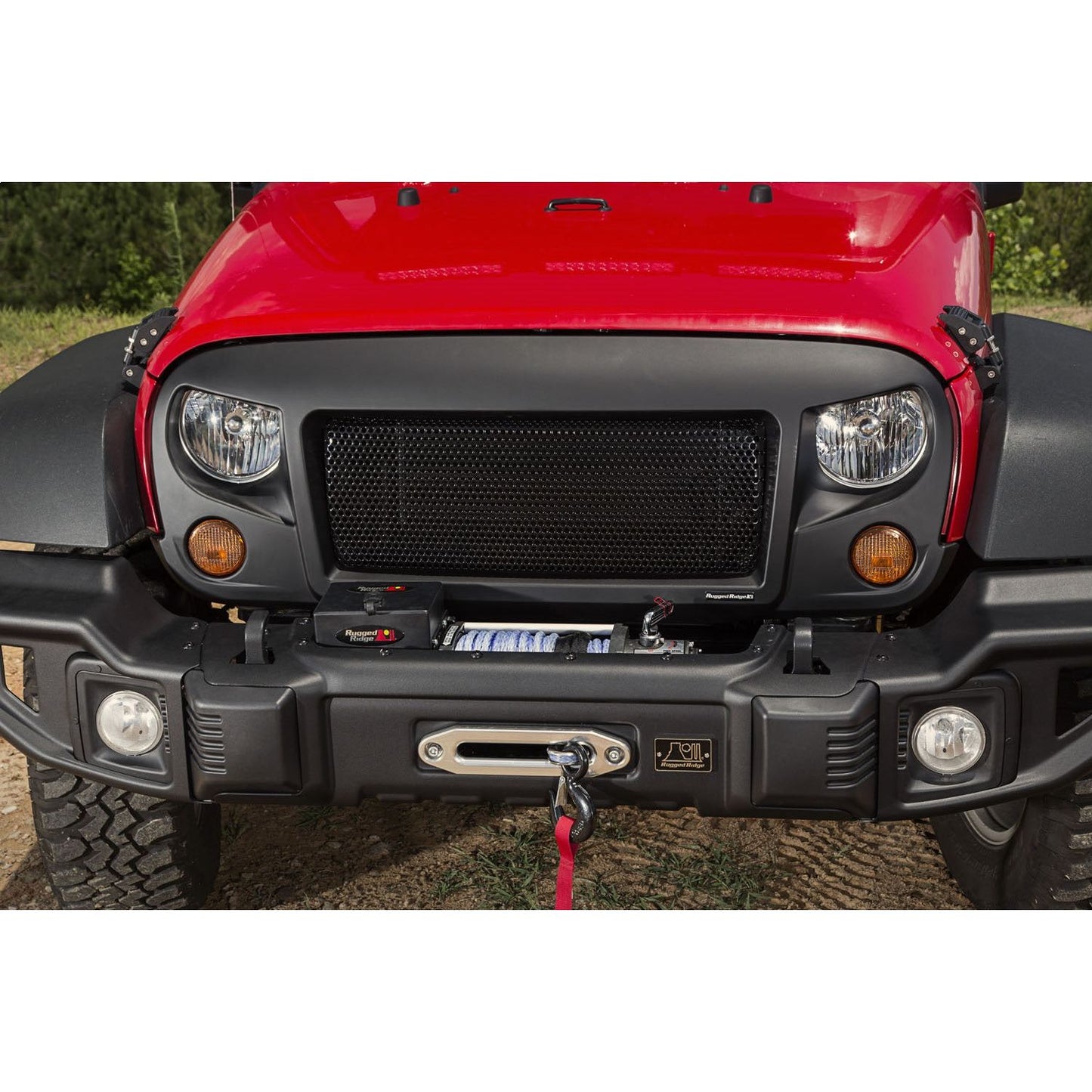RUGGED RIDGE | 12034.01 | 07-17 Wrangler Spartan Grille Black W/Black Screen