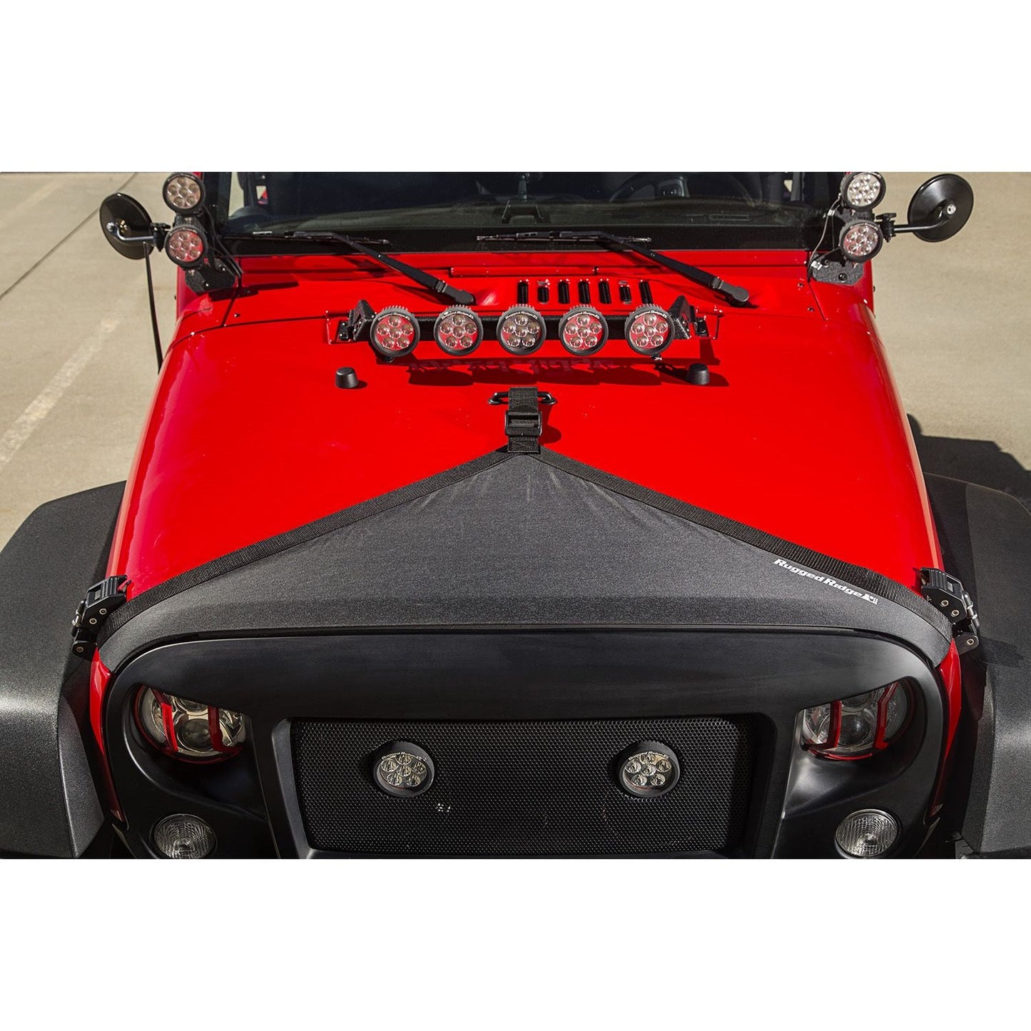 RUGGED RIDGE | 12112.01 | Hood Bra, Black; 07-18 Wrangler Jk/Jku