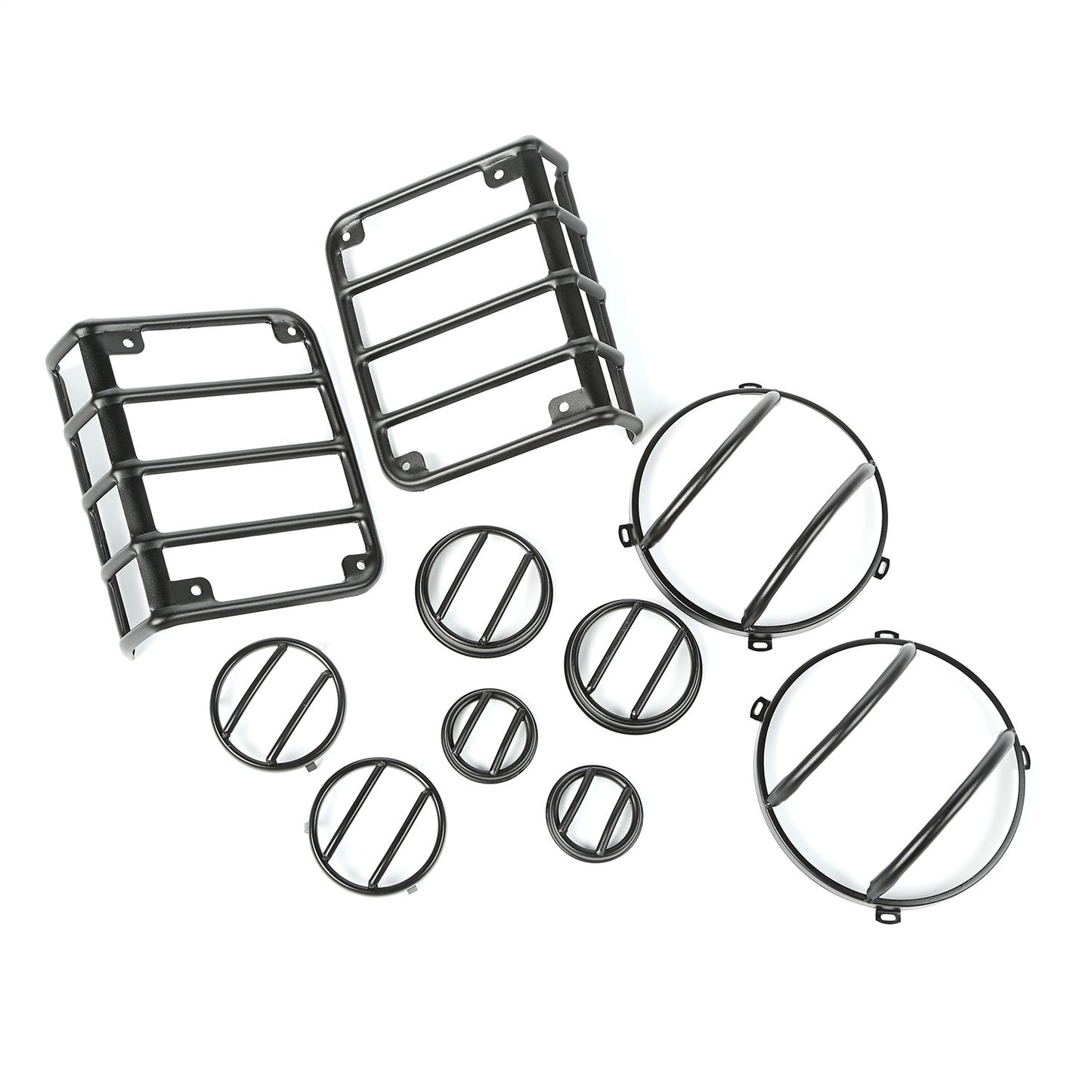 RUGGED RIDGE | 12496.31 | Euro Guard Kit, 10-Piece, Text.Blk, 07-15 Wrangler