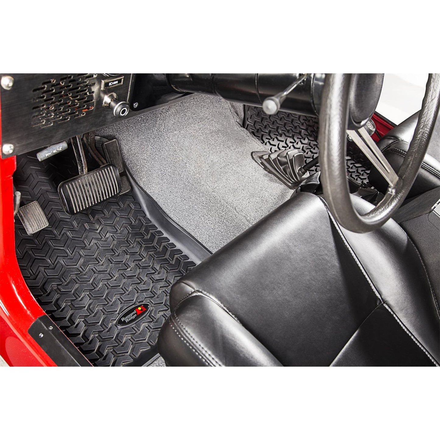 RUGGED RIDGE | 12920.21 | 76-95 Wrangler Cj/ Yj All Terrain Floor Liner Pair Black