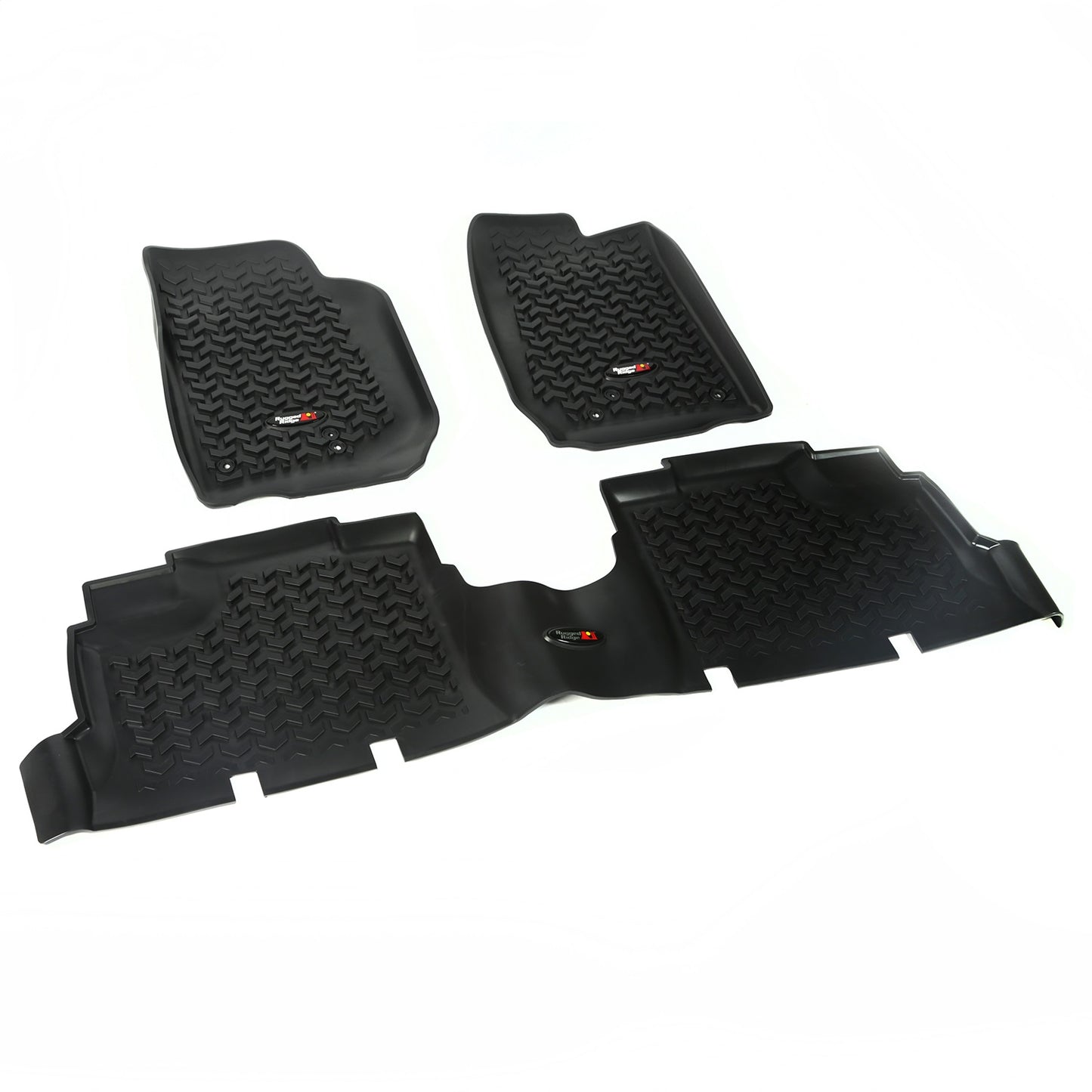 RUGGED RIDGE | 12987.04 | 07-15 Jeep 4-Door Wrangler (Jk) Floor Liners Kit Black