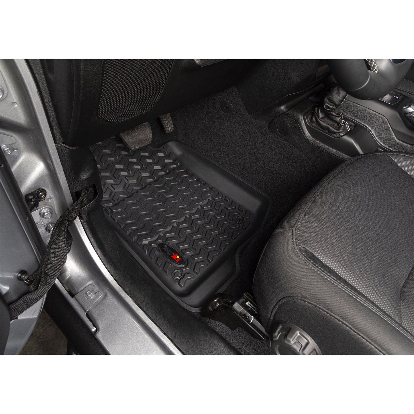 RUGGED RIDGE | 12987.05 | Floor Liner Kit, Front/Rear, Black; 18-C Jeep Wrangler Unlimited Jlu