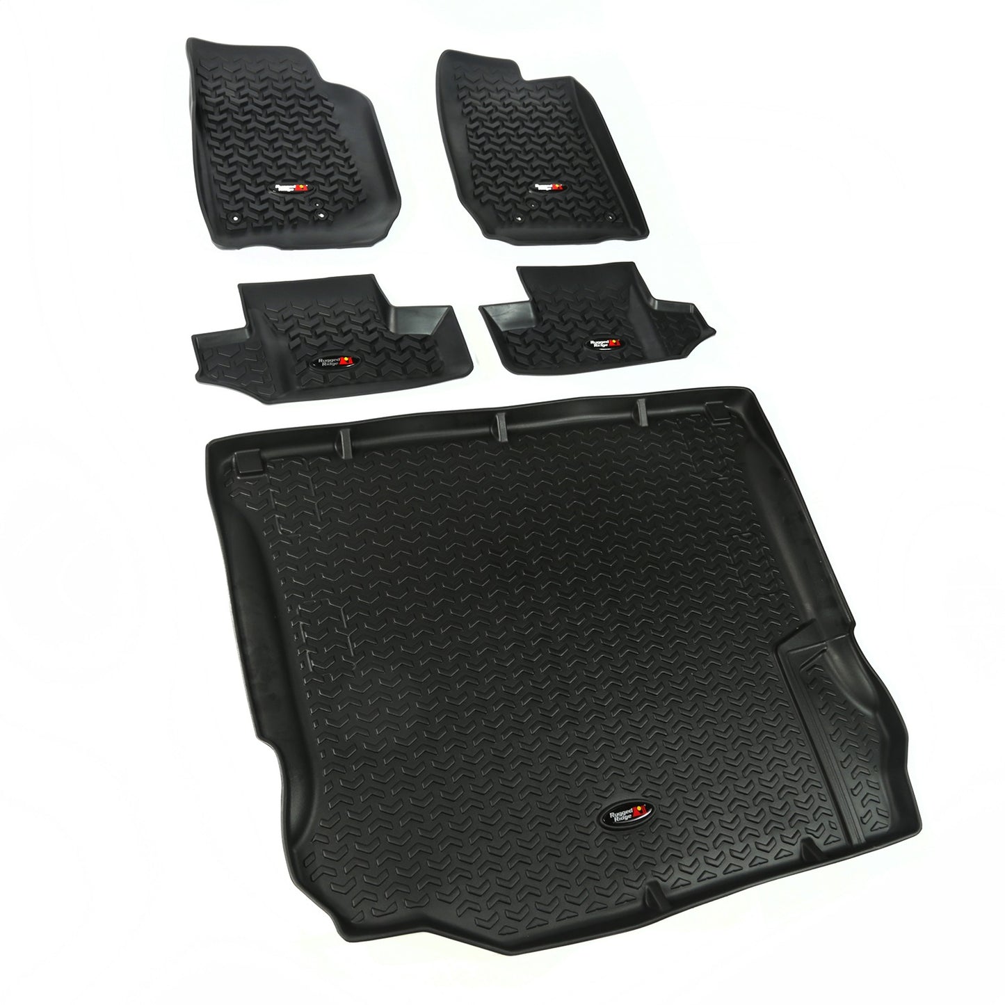RUGGED RIDGE | 12988.03 | 11-15 Jeep 2-Door Wrangler (Jk) Floor Liners Kit Black