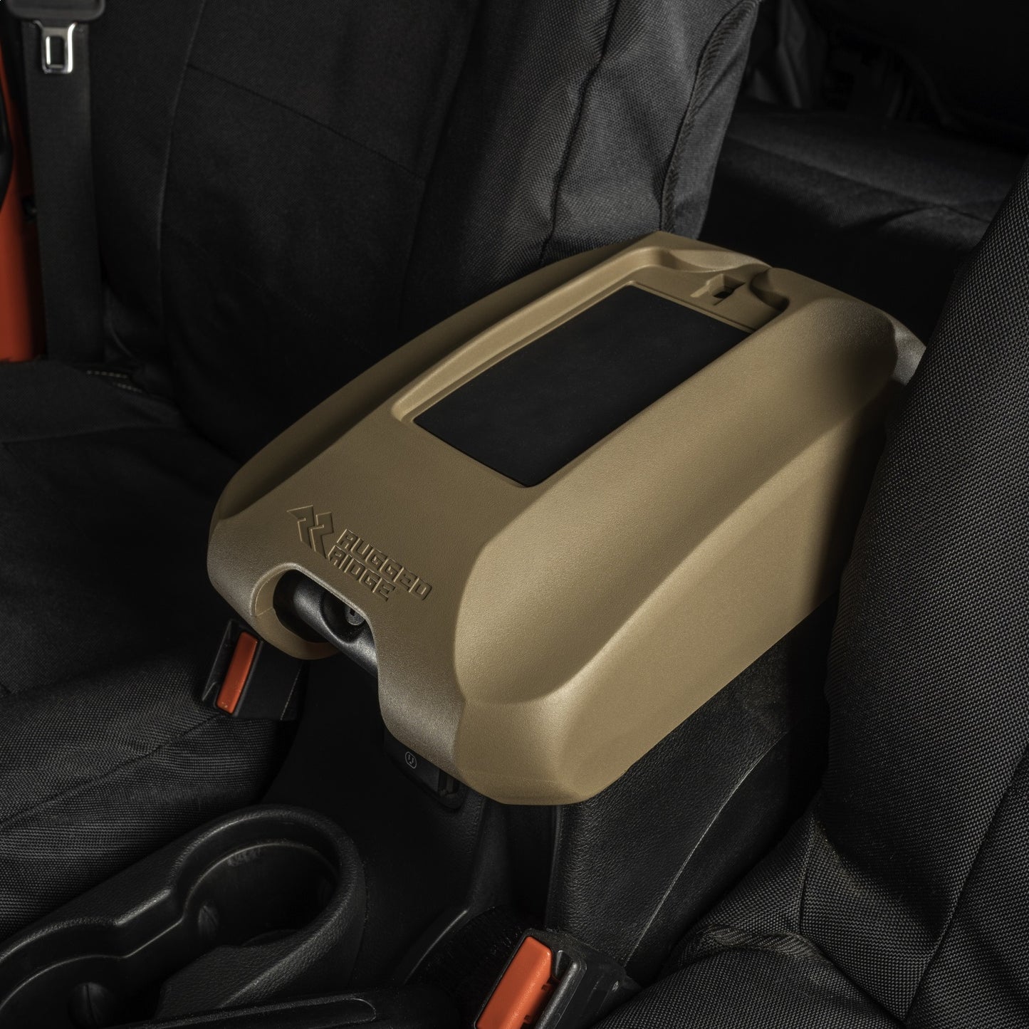 RUGGED RIDGE | 13107.63 | Console Cover W/Phone Holder, Tan; 11-18 Jeep Wrangler Jk