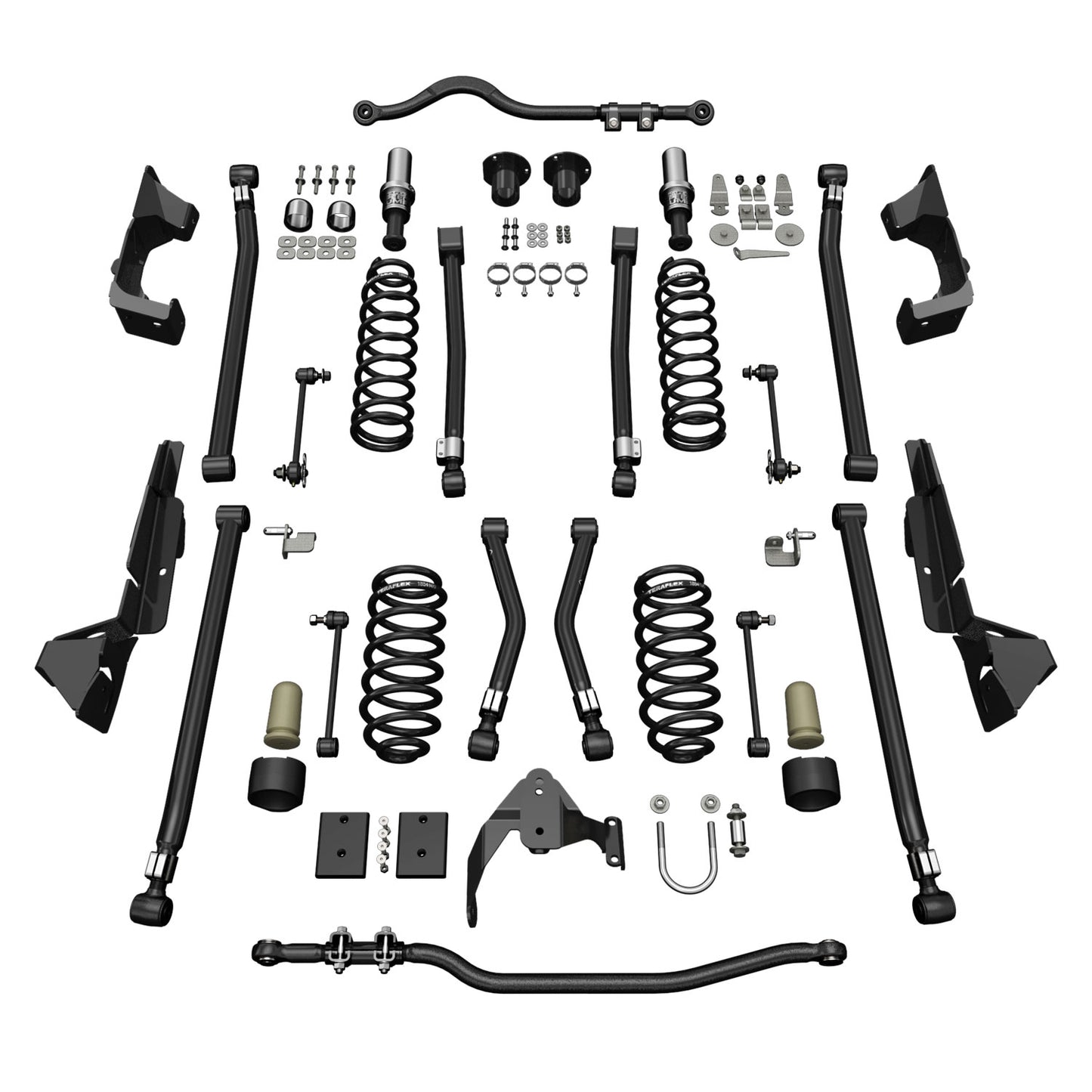 TeraFlex | 07-18 Wrangler JK 4 Door 4 Inch Alpine CT4 Long Arm Suspension System No Shocks TeraFlex | 1324000