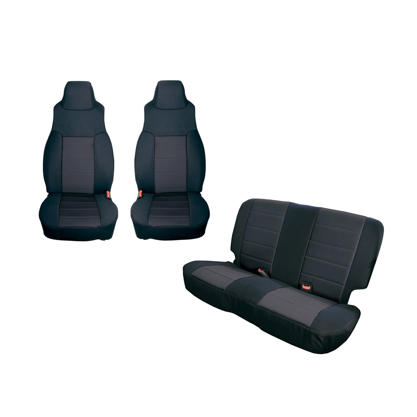 RUGGED RIDGE | 13292.01 | Seat Cover Kit, Black; 97-02 Jeep Wrangler Tj