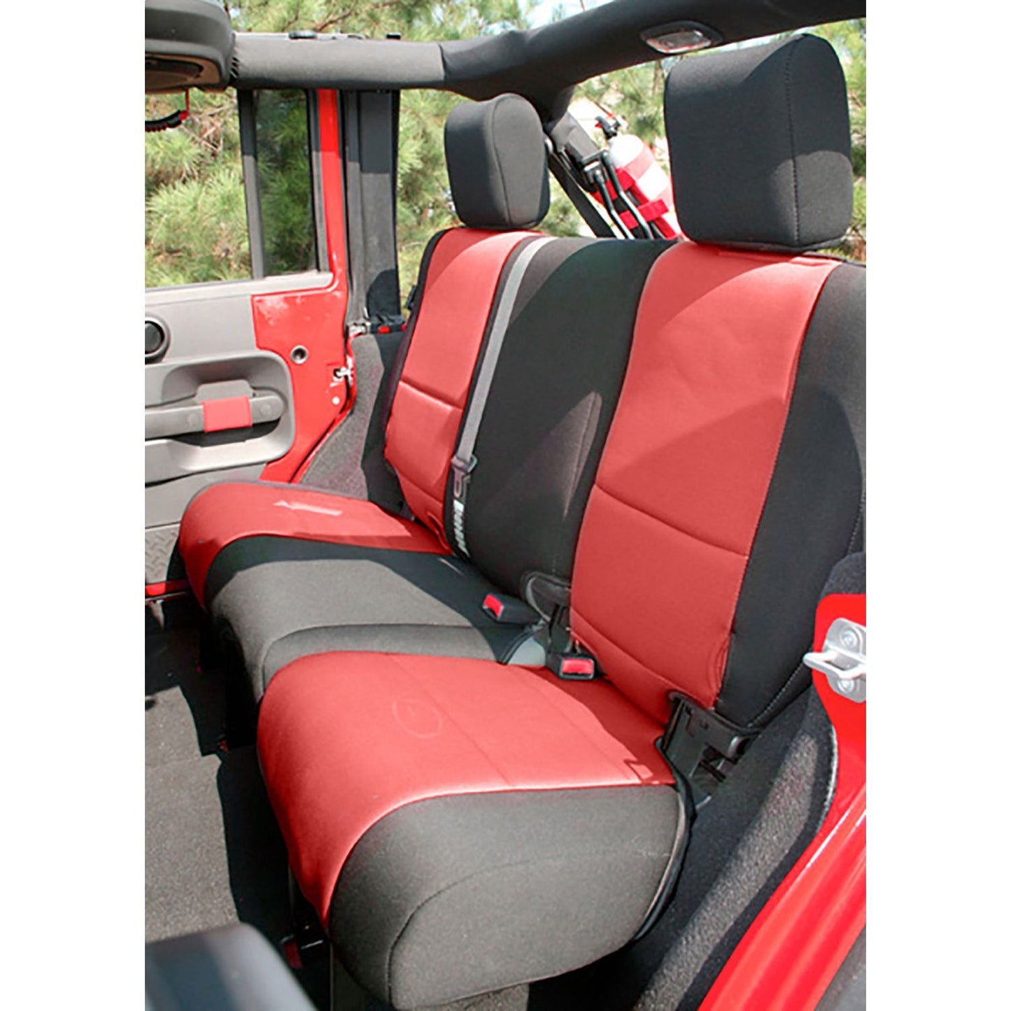 RUGGED RIDGE | 13297.53 | Seat Cover Kit, Black/Red; 11-18 Jeep Wrangler Unlimited Jku, 4 Door