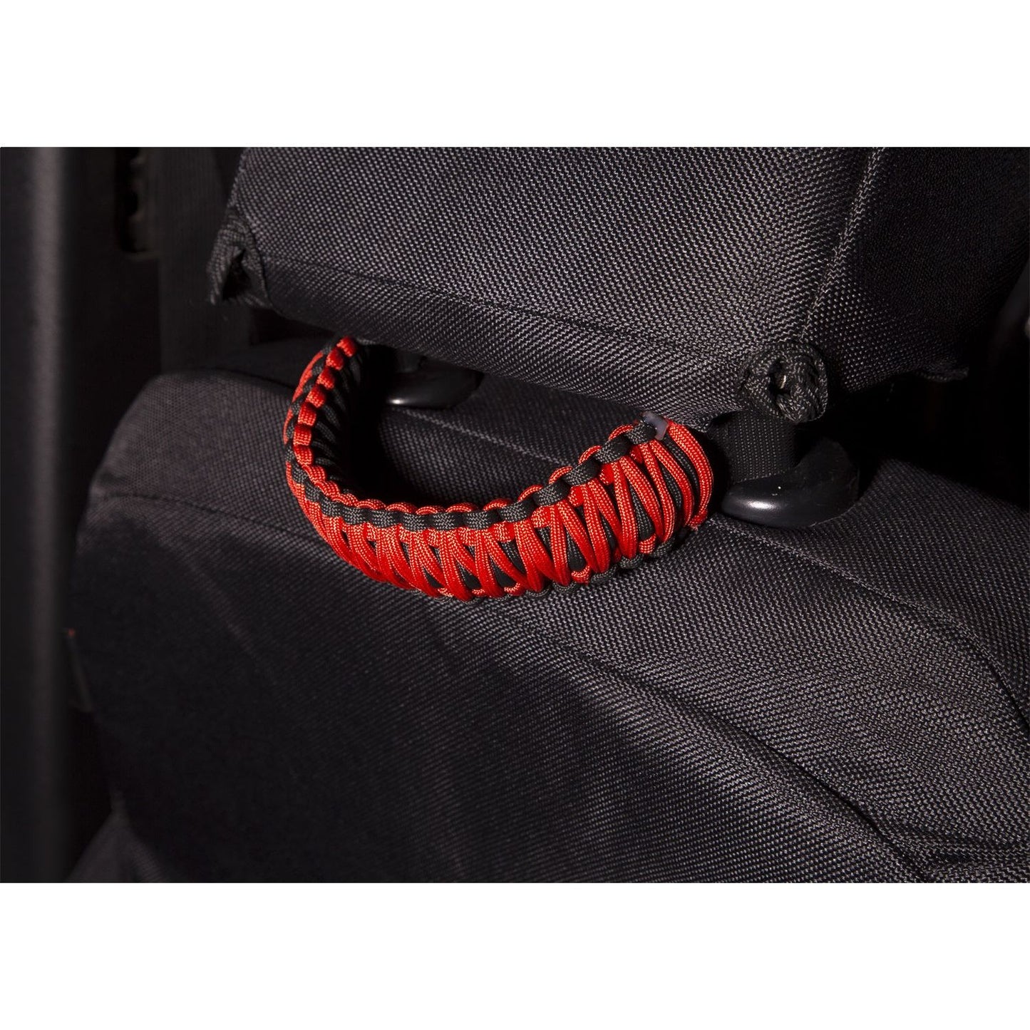 RUGGED RIDGE | 13305.81 | Grab Handle, Paracord, Seat Mounted, Red; 07-19 Jeep Wrangler/Gladiator