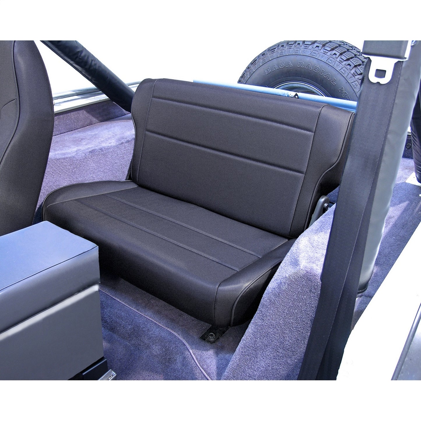 RUGGED RIDGE | 13462.15 | Fold & Tumble Rear Seat,Black Denim, 86-95 Jeep Cj & Wrangler