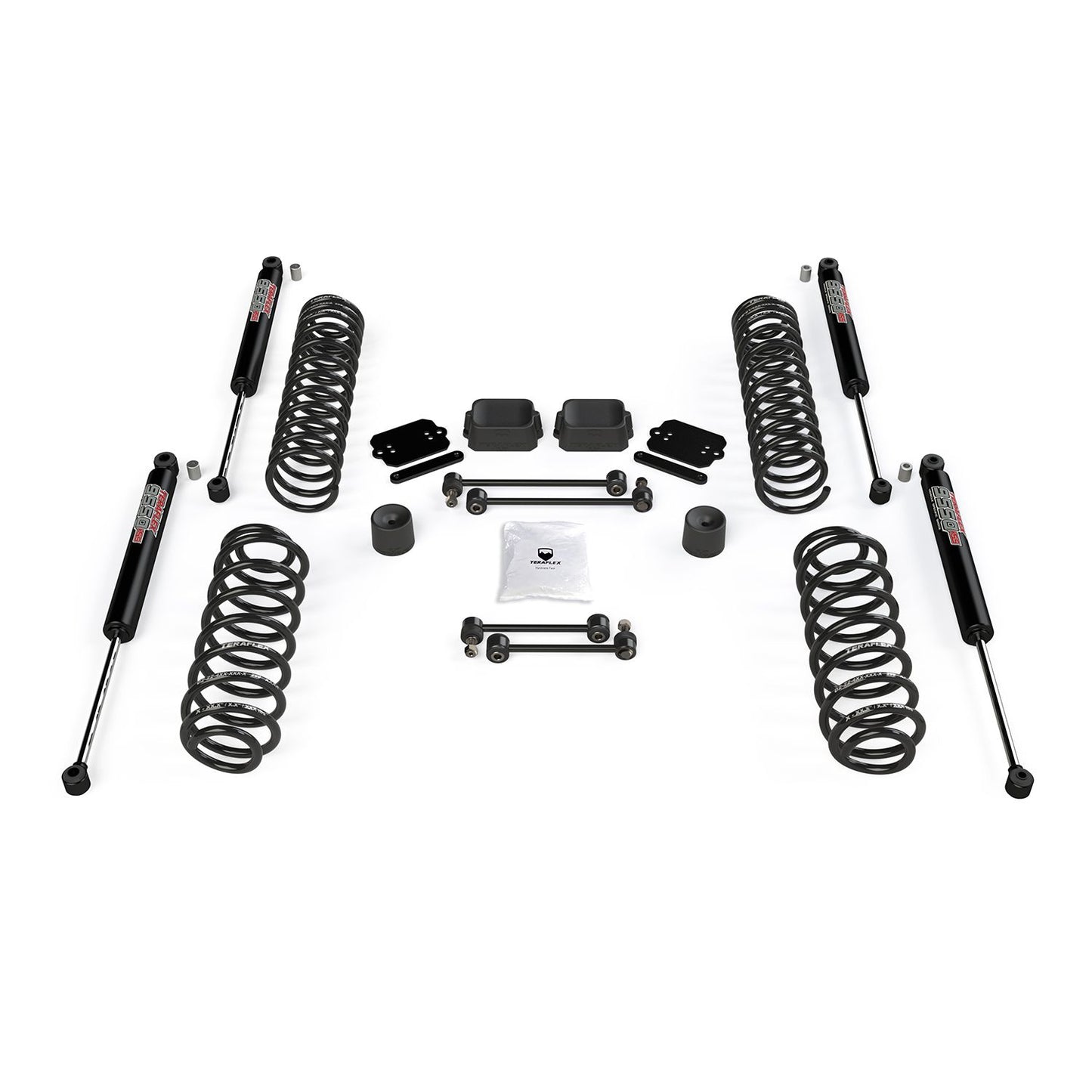 TeraFlex | 18-Up Wrangler JL 4 Door 2.5 Inch Coil Spring Base Lift Kit & 9550 VSS Twin-Tube Shocks TeraFlex | 1354250