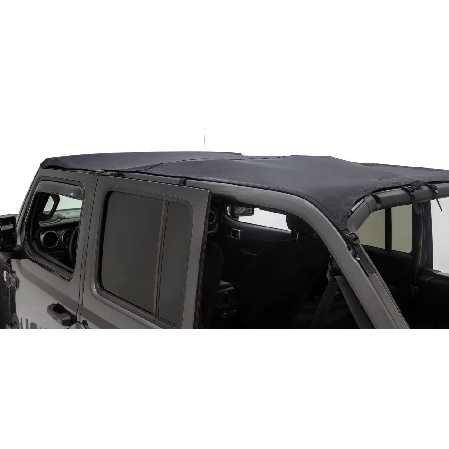 RUGGED RIDGE | 13594.35 | Savannah Brief Top Black Diamond S.Cloth; 18-Current Jeep Wrangler Jlu