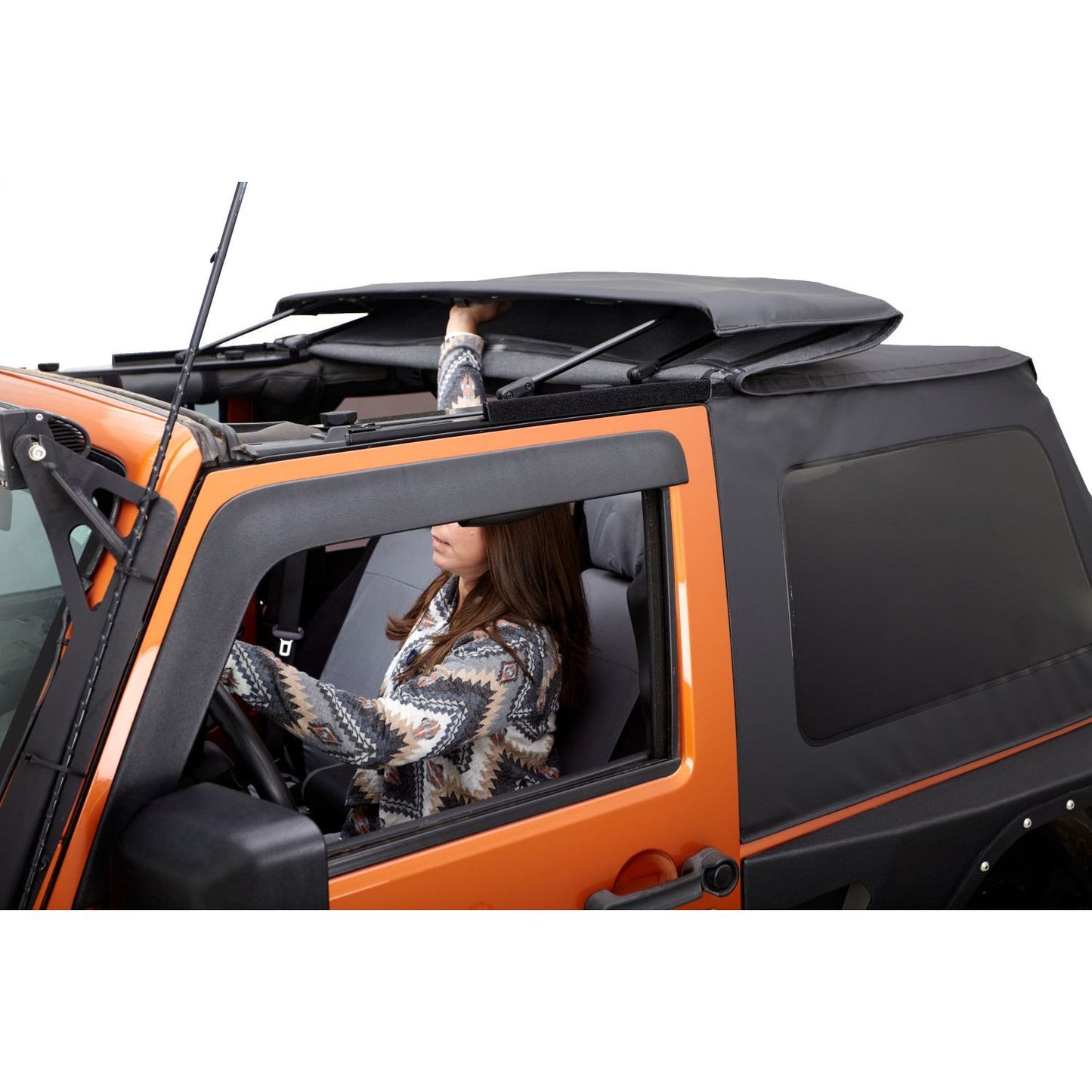 RUGGED RIDGE | 13860.35 | Voyager Top Blk Diamond S.Cloth, Tinted Window; 07-18 Jeep Wrangler Jk