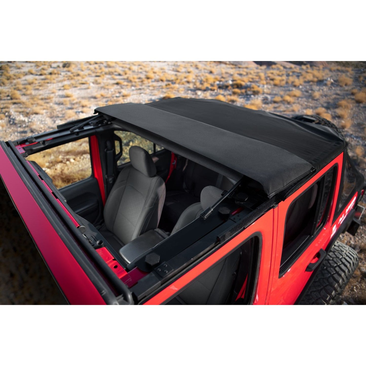RUGGED RIDGE | 13863.35 | Voyager Top Blk Diamond S.Cloth, Tinted Win; 18-Curr Jeep Wrangler Jlu