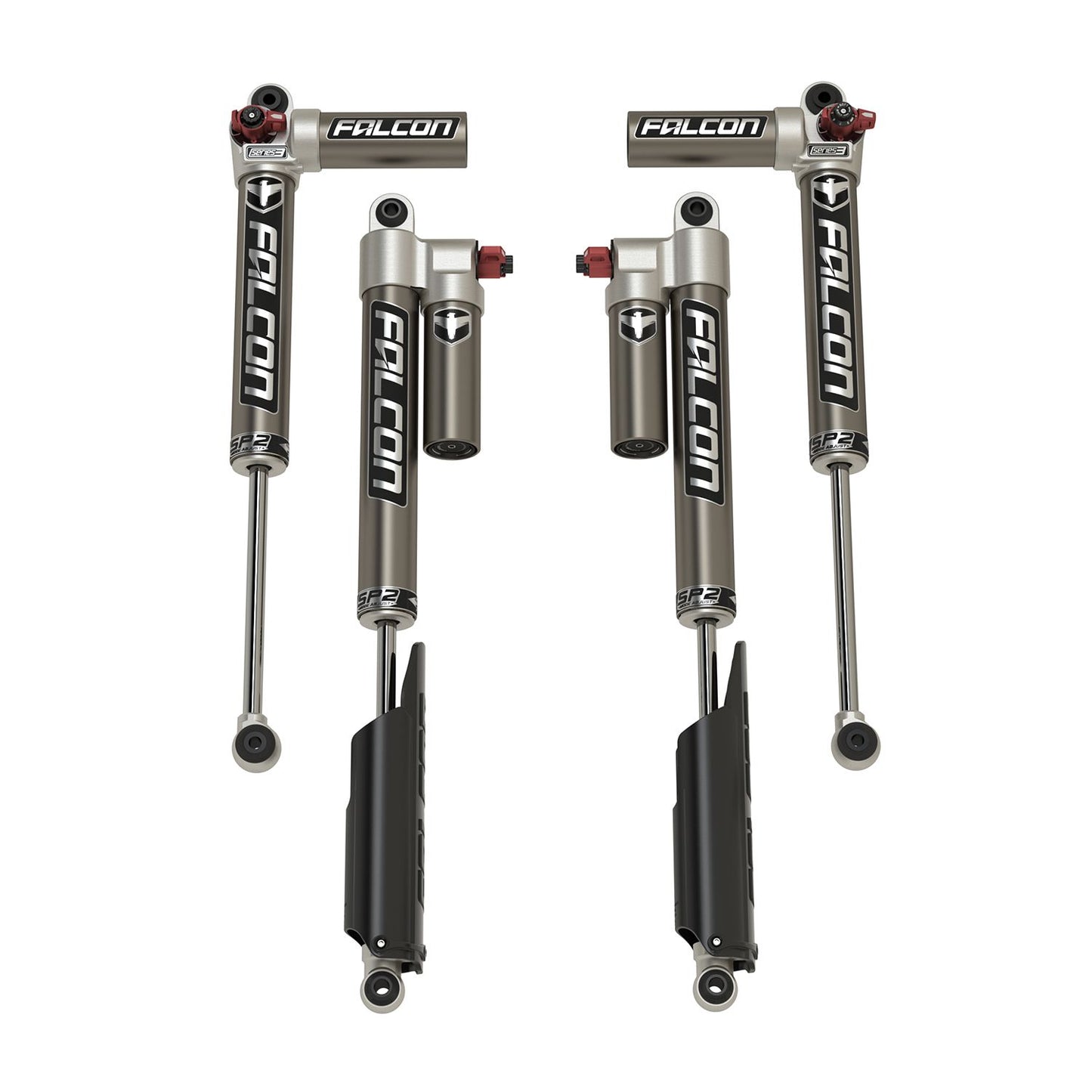 FALCON SHOCKS | 20+ Jeep Gladiator JT SP2 3.3 Fast Adjust Piggyback Shock Kit 3.5-4.5 Inch Lift Long-Travel Falcon Shocks | 14-02-33-400-200