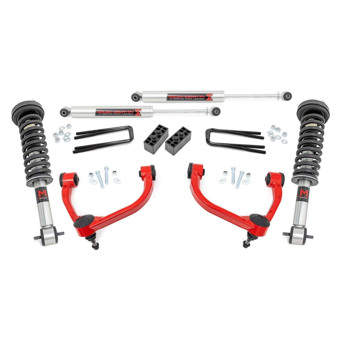 Rough Country M1 Struts w/M1 Rear Shocks 3 Inch Lift Kit I 54540RED