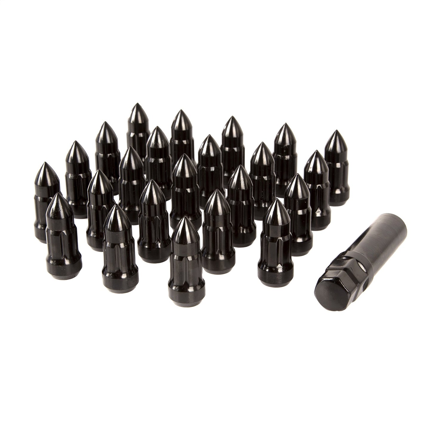 RUGGED RIDGE | 16715.25 | Wheel Lug Nut Kit, Bullet Style, Black, (23 Pc), 1/2X20