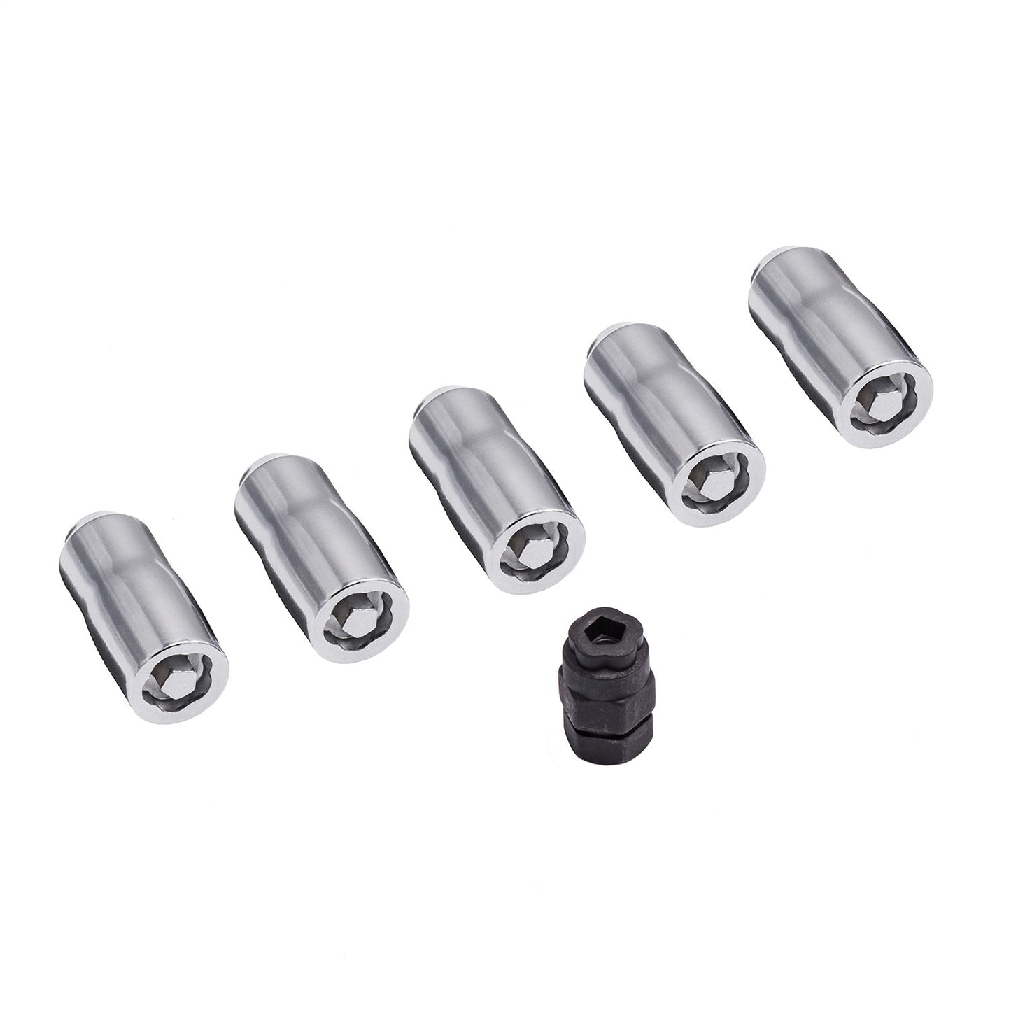 RUGGED RIDGE | 16715.31 | Wheel Lock Nut Set, 5 Nuts With Key, Chrome, M14-1.5