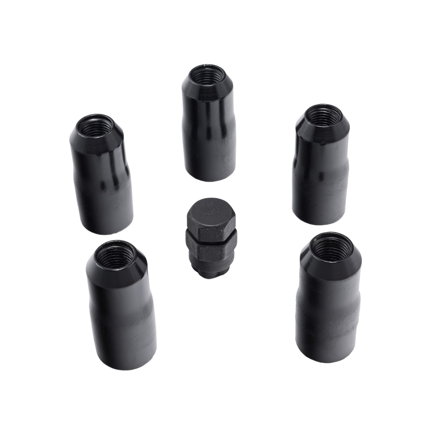 RUGGED RIDGE | 16715.34 | Wheel Lock Nut Set, 5 Nuts W/Key, Black, M14-1.5