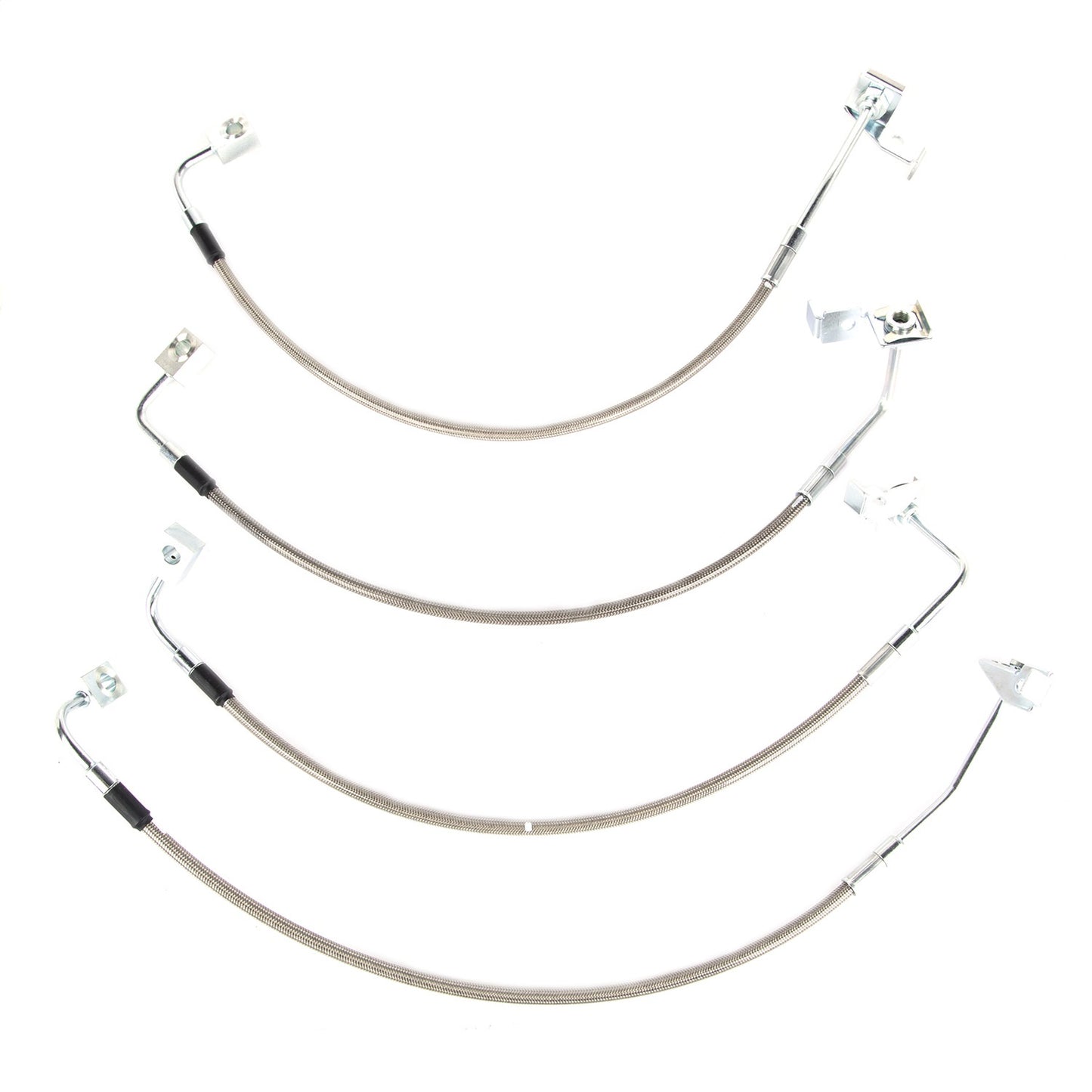 RUGGED RIDGE | 16734.1 | Brake Hose Kit,Braided Stainless Steel, 07-16 Jeep Wrangler