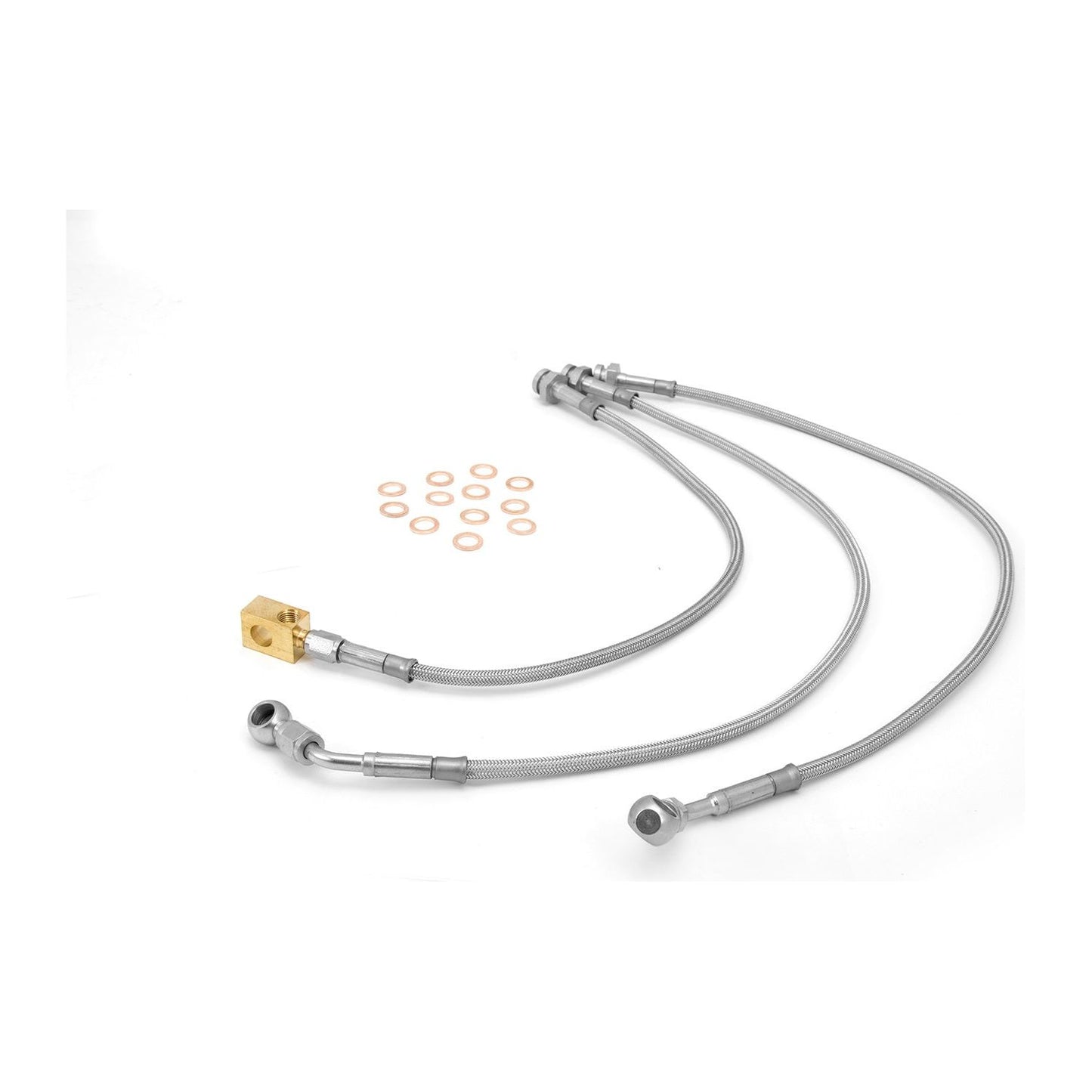 RUGGED RIDGE | 16735.09 | Brake Hose Kit, Braided Stainless Steel, 92-01 Jeep Cherokee (Xj)