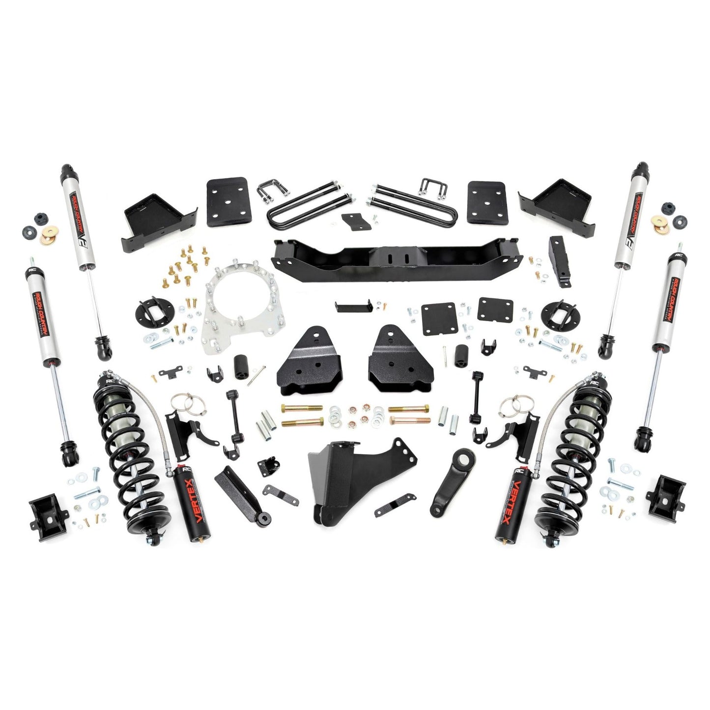 Rough Country V2 Monotube Shocks 4.5 Inch Coilover Conversion Lift Kit I 50656