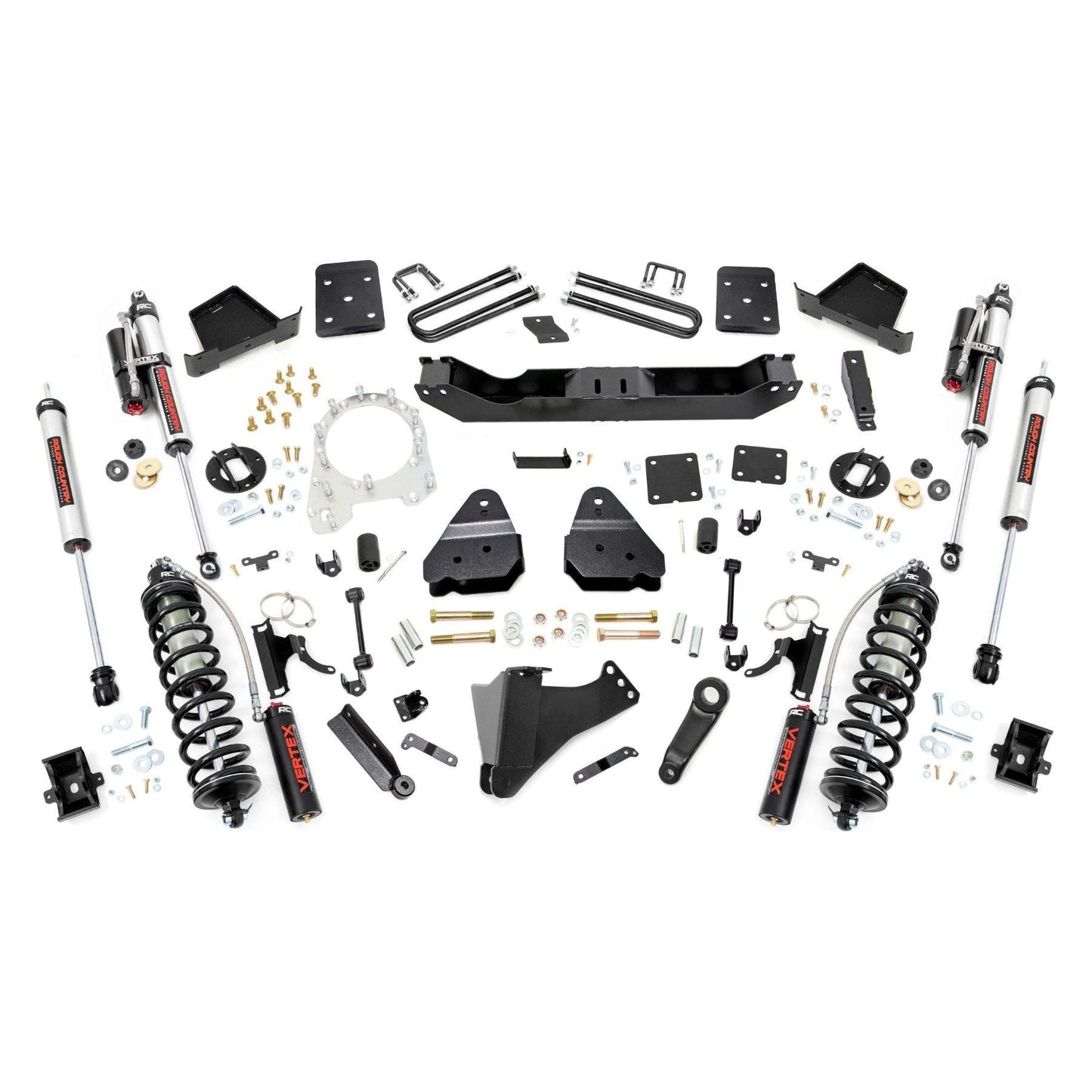 Rough Country Vertex Adjustable Shocks 4.5 Inch Coilover Conversion Lift Kit I 55057