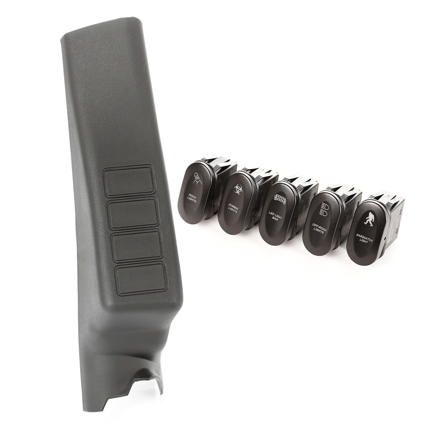 RUGGED RIDGE | 17235.71 | Etched A-Pillar 4 Switch Pod Kit Lhd 11-18 Jk