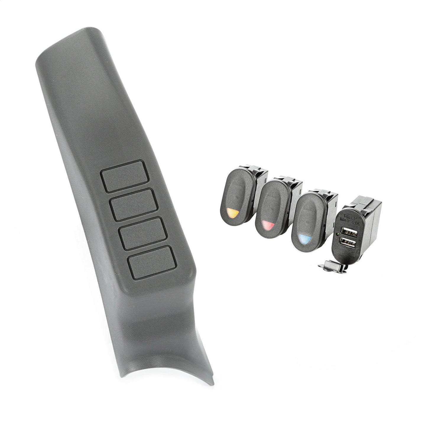 RUGGED RIDGE | 17235.88 | A-Pillar Pod Kit, 3 Switch, Usb; 07-10 Jk/Jku