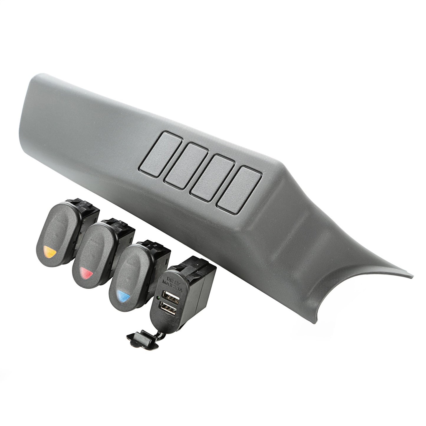 RUGGED RIDGE | 17235.88 | A-Pillar Pod Kit, 3 Switch, Usb; 07-10 Jk/Jku