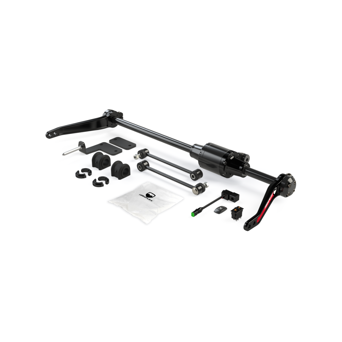 TeraFlex | 07-Up Wrangler JK/JT/Gladiator ST Dual Rate Pneumatic Front Sway Bar - No Links TeraFlex | 1780000