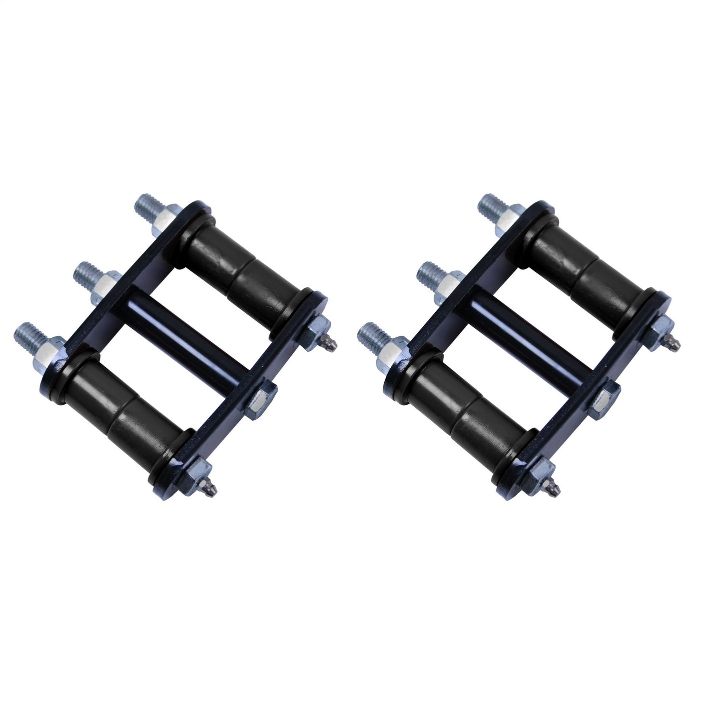 RUGGED RIDGE | 18265.11 | Heavy Duty Shackle Pair, 76-86 Cj Rear, Greasable With Black Bushings