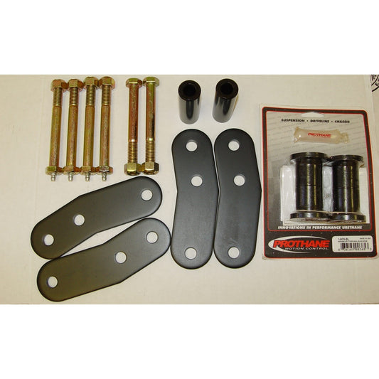 RUGGED RIDGE | 18265.19 | Heavy Duty Shackle Pair,87-95 Yj Rear,Greasable With Black Bushings(Adds 1In Lif