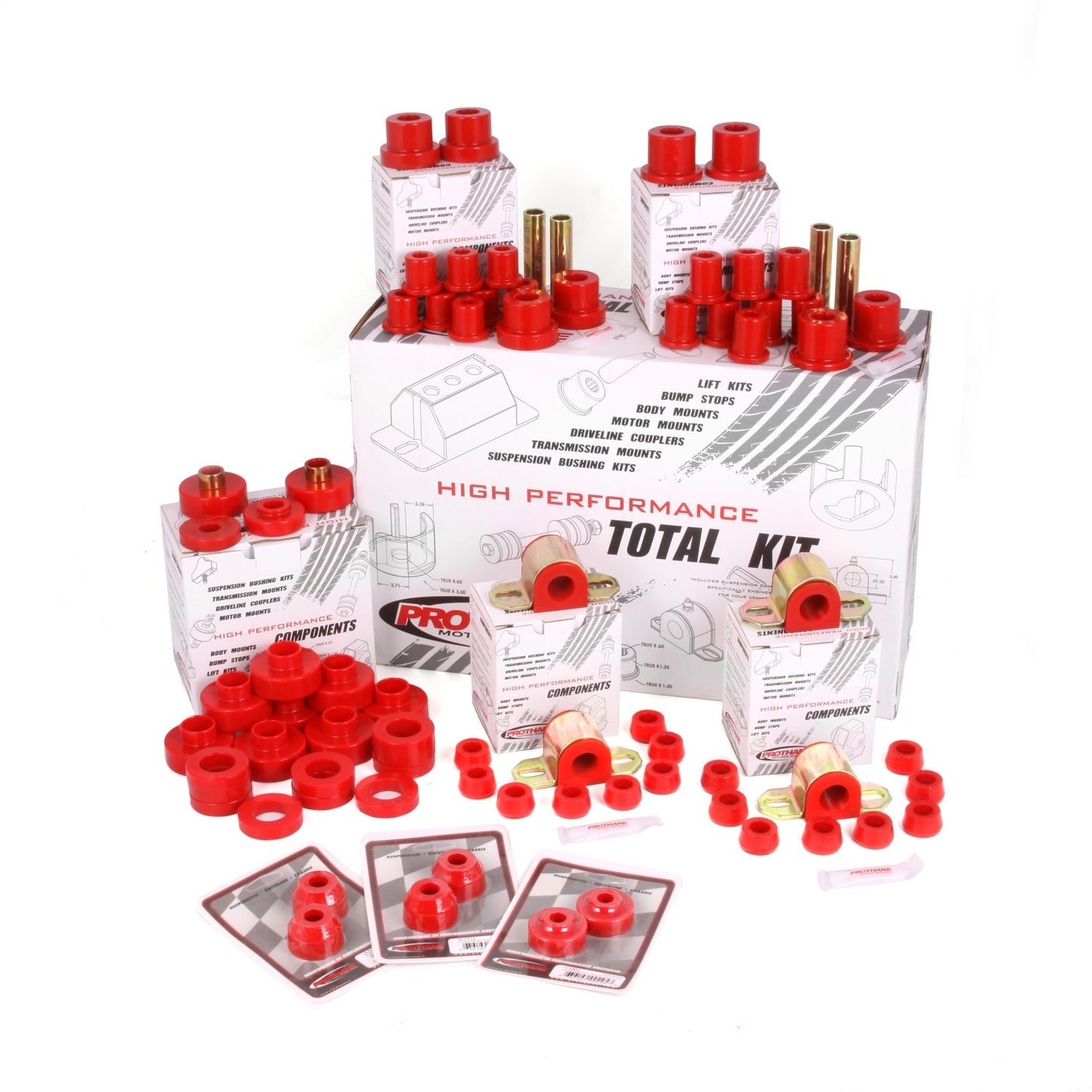 RUGGED RIDGE | 18350.02 | Polyurethane Bushing Kit, Red, 76-79 Jeep Cj5 & Cj7