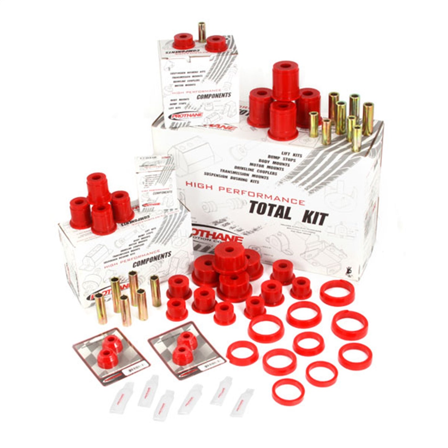 RUGGED RIDGE | 18350.04 | Polyurethane Bushing Kit, Red, 84-01 Jeep Cherokee (Xj)