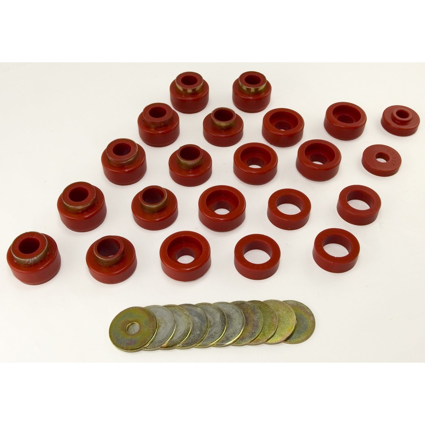RUGGED RIDGE | 18351.05 | Body Mount Kit, Red, 87-95 (Yj), 22 Pieces